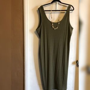 Olive Green Knee length dress
